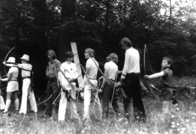 Training in den Anfängen Trainingsgruppe im Jahr 1959